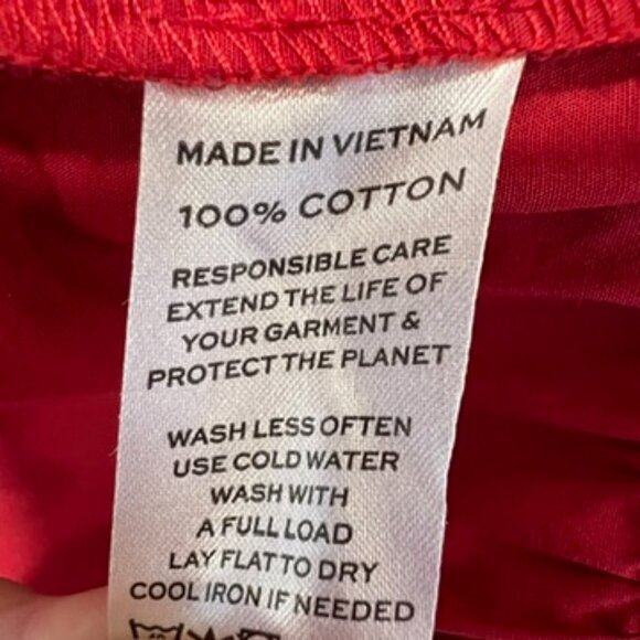 Hill House Florence Nap Red Tiered Maxi Skirt Cotton Size Medium - Picture 5 of 6